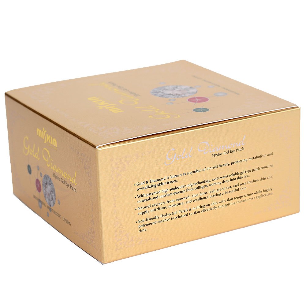 [made in korea] MISKIN Diaforce 60 sheets Gold & Diamond Hydro-Gel Eye Patch eye mask by miskin by Miskin