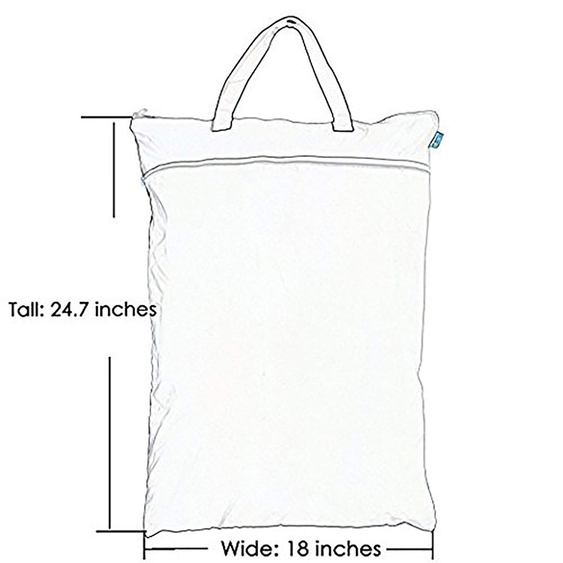 Teamoy Wet Dry Bag, Travel Tote Organizer (24.7 x 18 inches) with Two Compartments for Cloth Diaper, Laundry, Swimsuits and More, Easy to Hang Everywhere