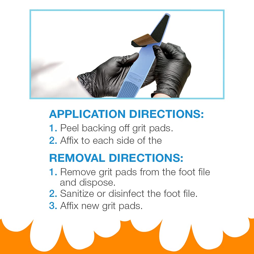Flowery Foot File Easy Peel Pro Pad Combo Pack, 24 Count