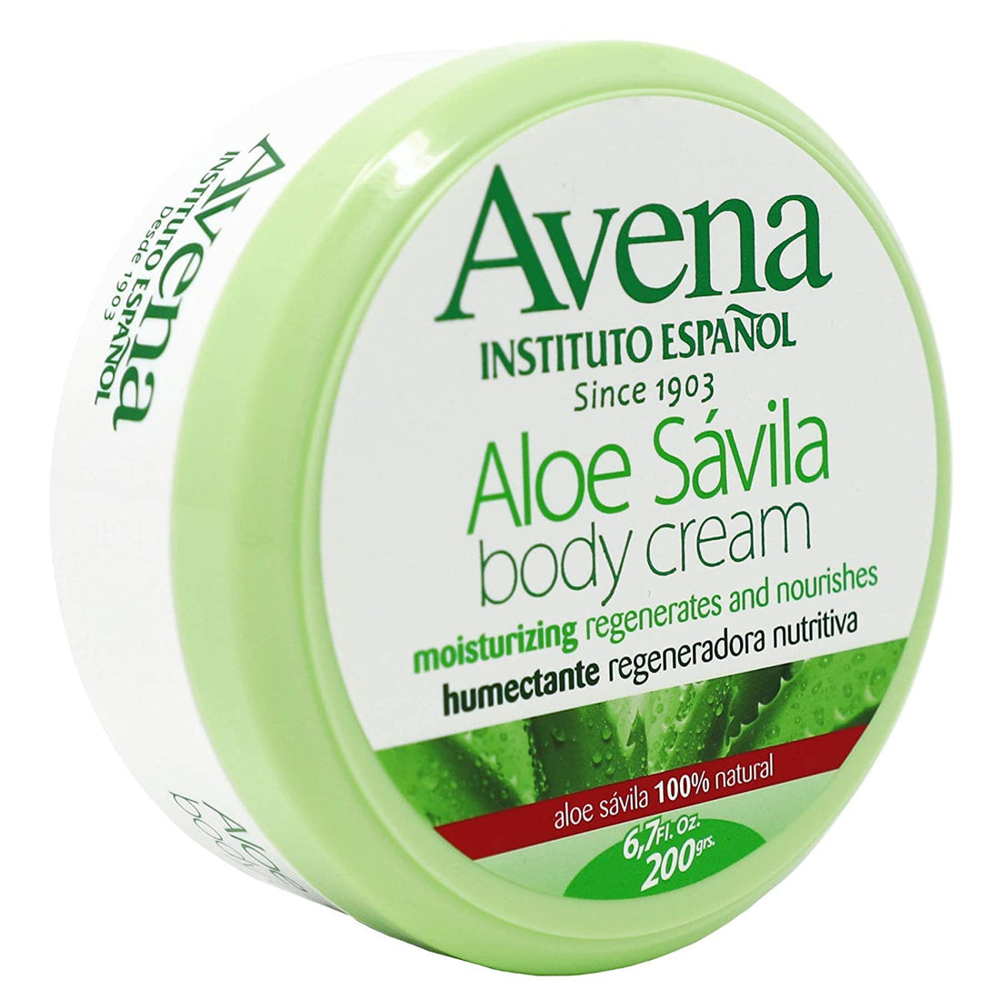 Avena Instituto Espanol EspaÃƒ±ol Avena Aloe Vera Body Cream Moisturizing with Aloe Helps to Regenerate and Nourish your Skin Fresh and Mild Scent 2-pack Of 6.7 FL Oz Body Cream (Jars)