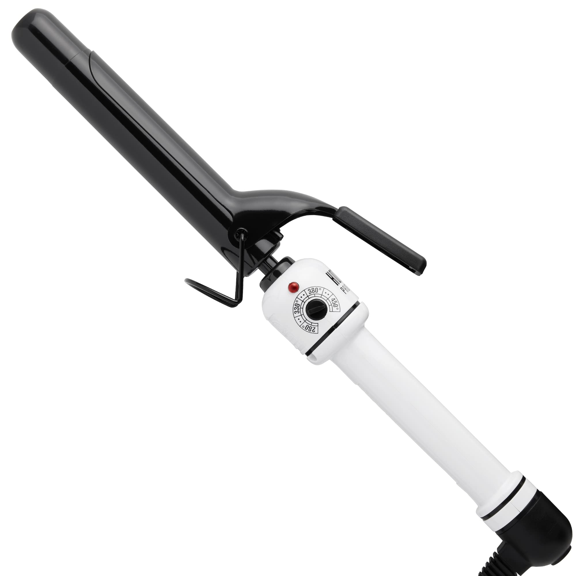 HOT TOOLS HTBW44 Spring Curling Iron, Black/White, 1 Inch by Hot Tools