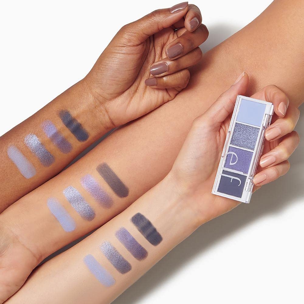 e.l.f. Bite-Size Eyeshadow, Ultra-Pigmented Eye Makeup Quad, 4 Matte & Shimmer Shades, Creamy & Blendable Powder, AÃƒ§aÃƒ­ You, 0.12 Oz