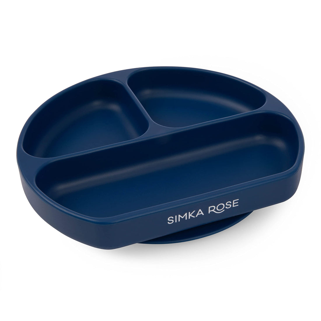 Simka Rose Baby Suction Plates - Silicone Divided Design, Toddler Plates - BPA Free, Microwave & Dishwasher Safe - Baby Led Weaning Supplies (Pack of 1)