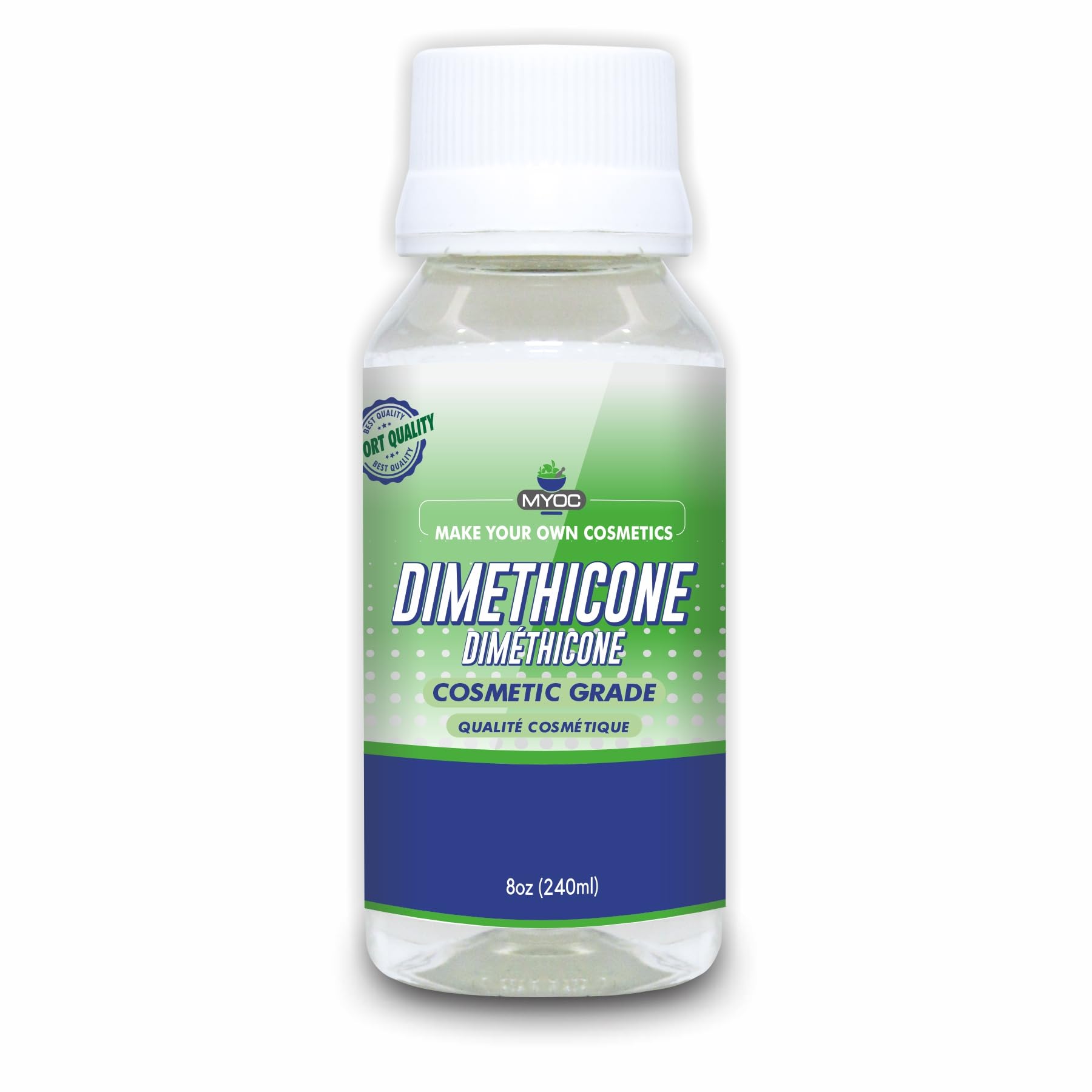 MYOC Pure Dimethicone (240ml) No Adulterants |used For Hair, Lips, Body And Skin Conditioning Products| Dimethicone Moisturizer| Cosmetic Grade