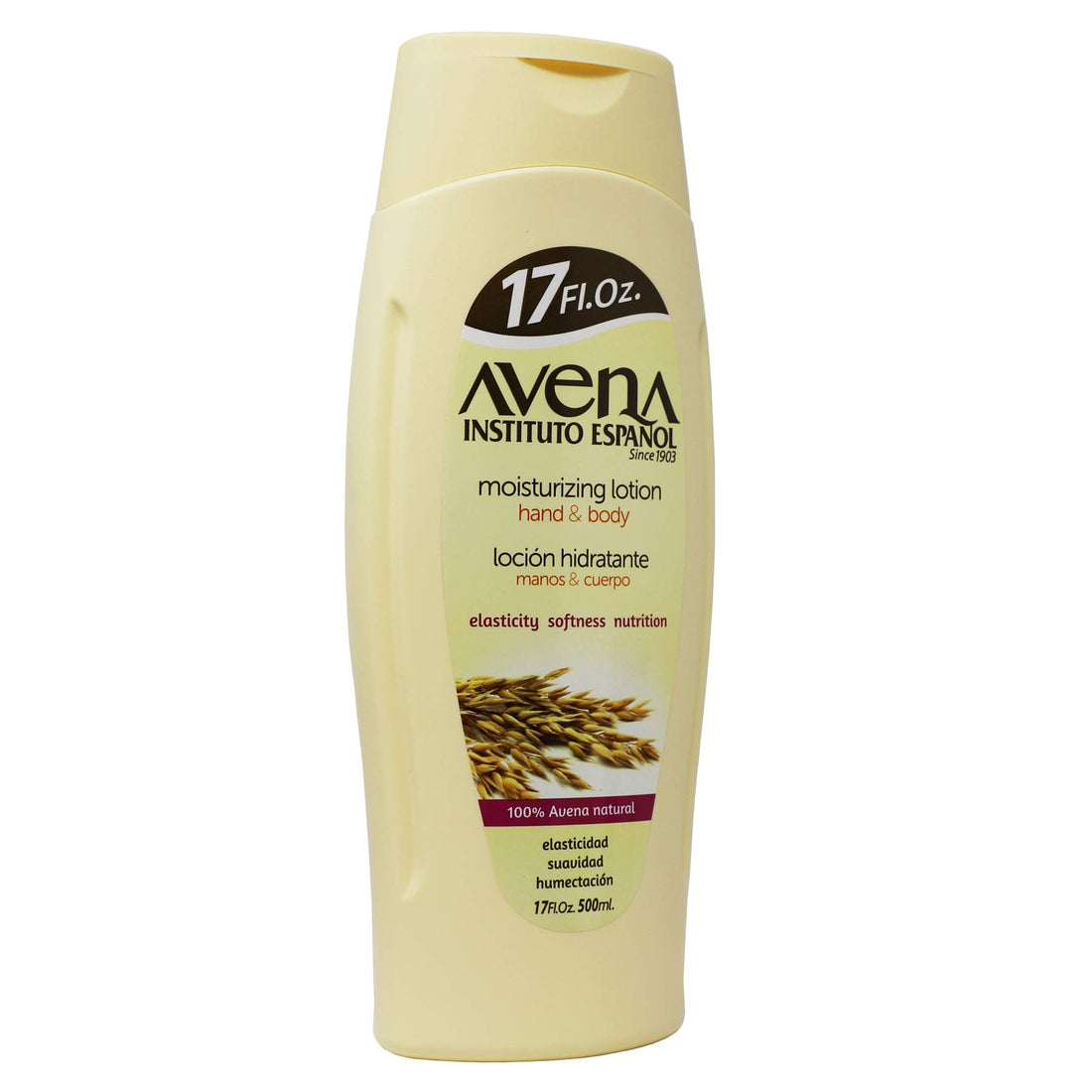 Avena Instituto EspaÃƒ±ol Moisturizing Lotion Hand and Body Lotion, Helps Moisture Soften and Nourish for your skin, Revitalizes and Protects More Elasticity, 2-pack Of 17 FL Oz, 2 Bottles