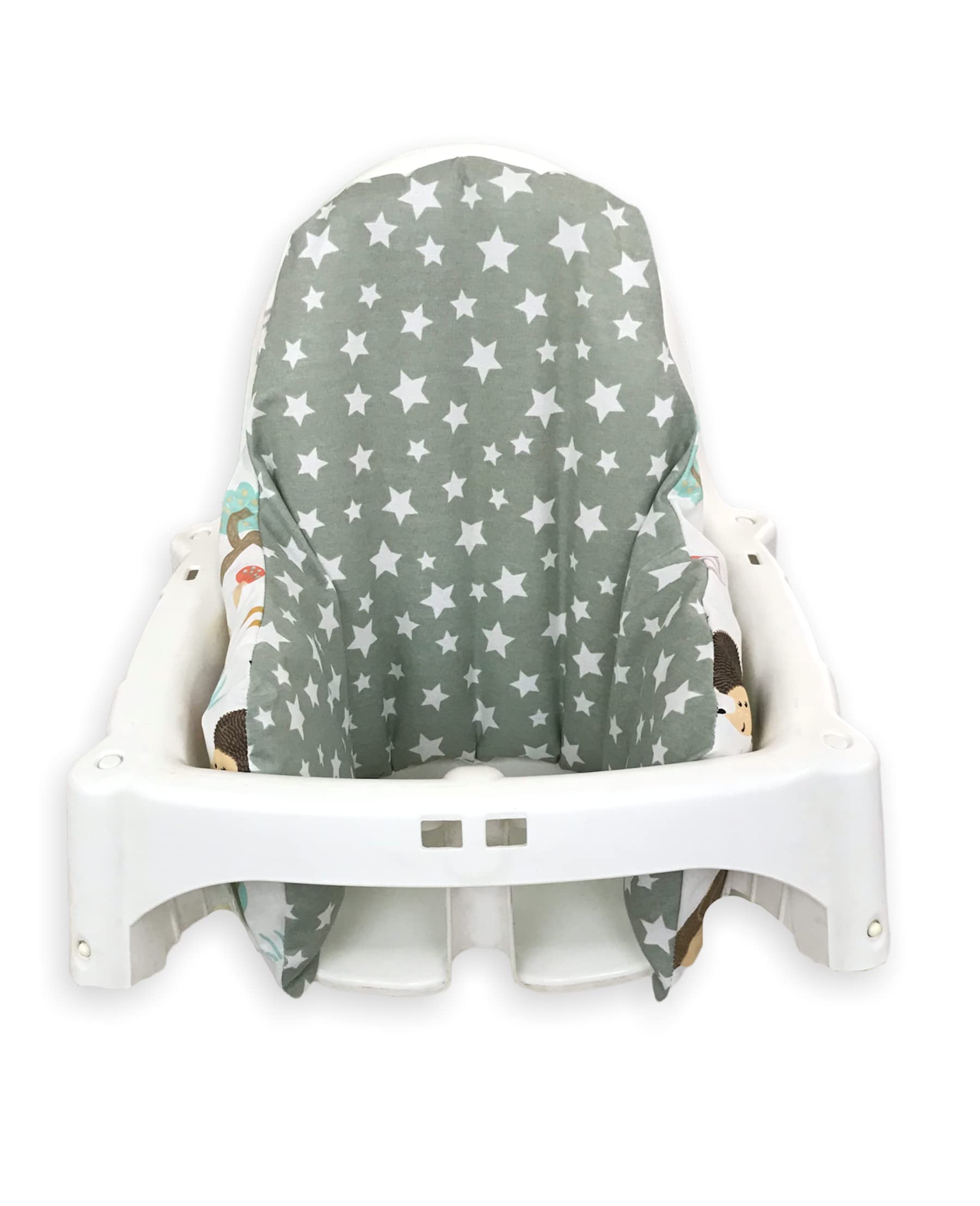 High Chair Cover for IKEA Antilop,Cotton Cover for Inflatable Cushion, Cushion Cover for High Chairs for Babies and Toddlers, High Chair Accessories, It is Only Cover! (Nature Green)