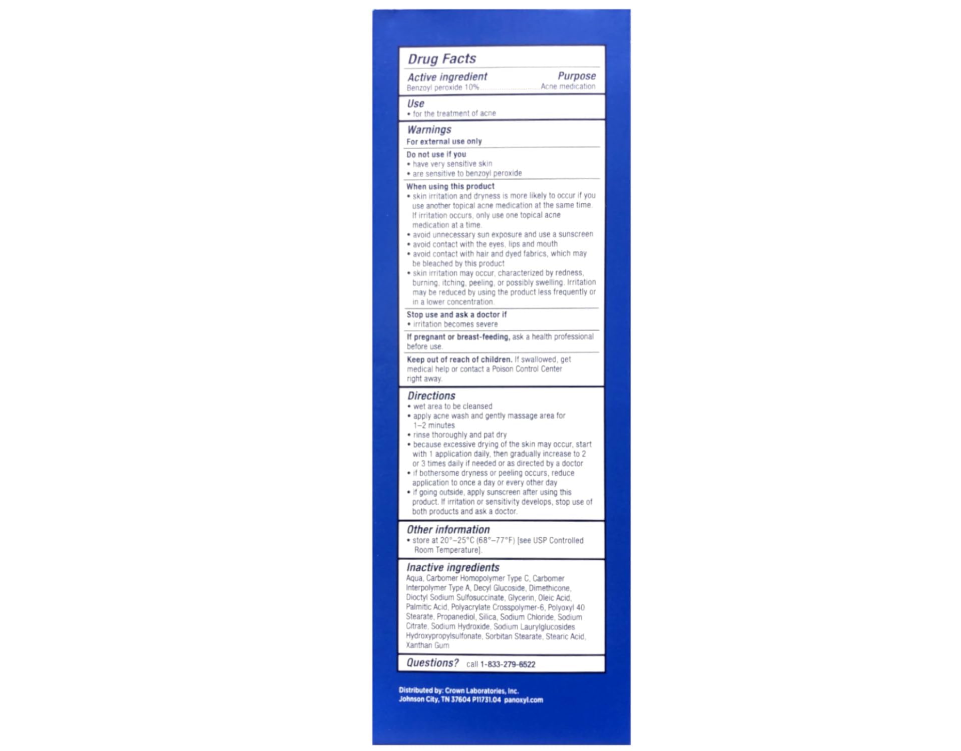 PanOxyl Acne Foaming Wash 10% Benzoyl Peroxide 5.5 oz (156 g) - Pack of 2