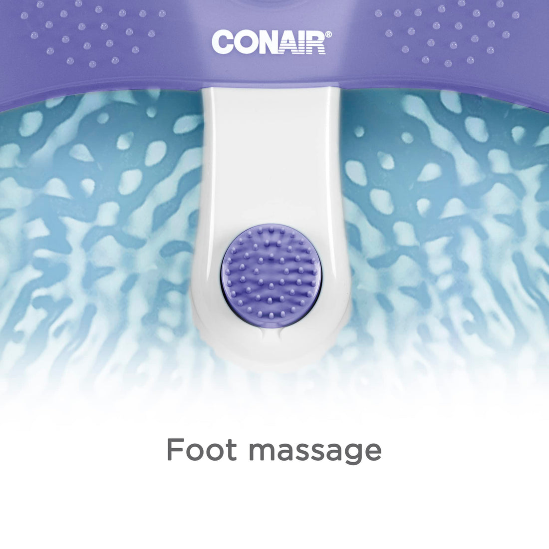 Conair Foot & Pedicure Spa with Vibration and Heat, Purple and White