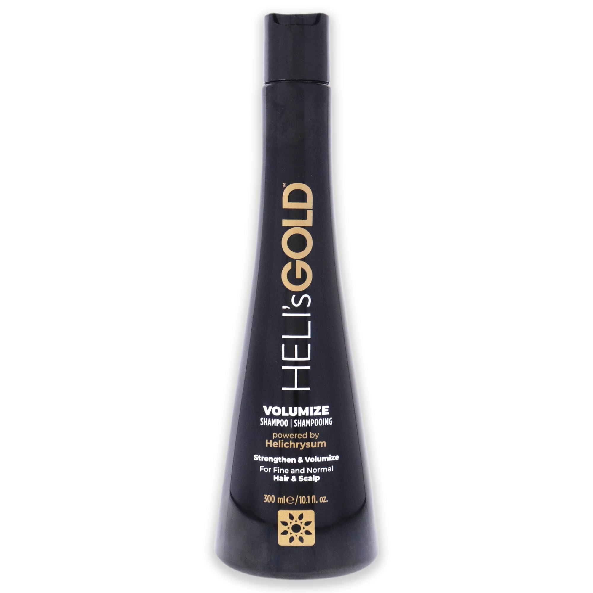 Heli's Gold Volumize Shampoo - Gently Cleanses And Rebalances Your Scalp - Promotes Stronger, Revitalized Growth - Increases Hair Density And Vitality - Fine, Thin And Lifeless Strands - 10.1 Oz