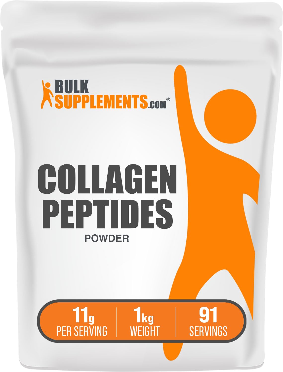 BulkSupplements.com Collagen Peptides Powder - Collagen Supplement, Bovine Collagen Powder - Powdered Collagen, Hydrolyzed & Gluten Free, 11g per Serving, 1kg (2.2 lbs) (Pack of 1)