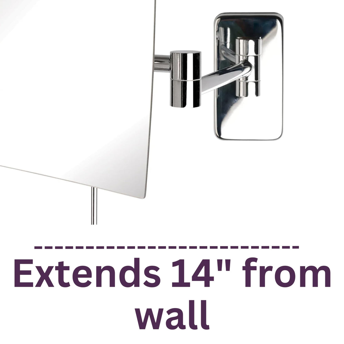 Jerdon JRT695C 6.5-Inch by 8.75-Inch Wall Mount Rectangular Makeup Mirror, Chrome Finish