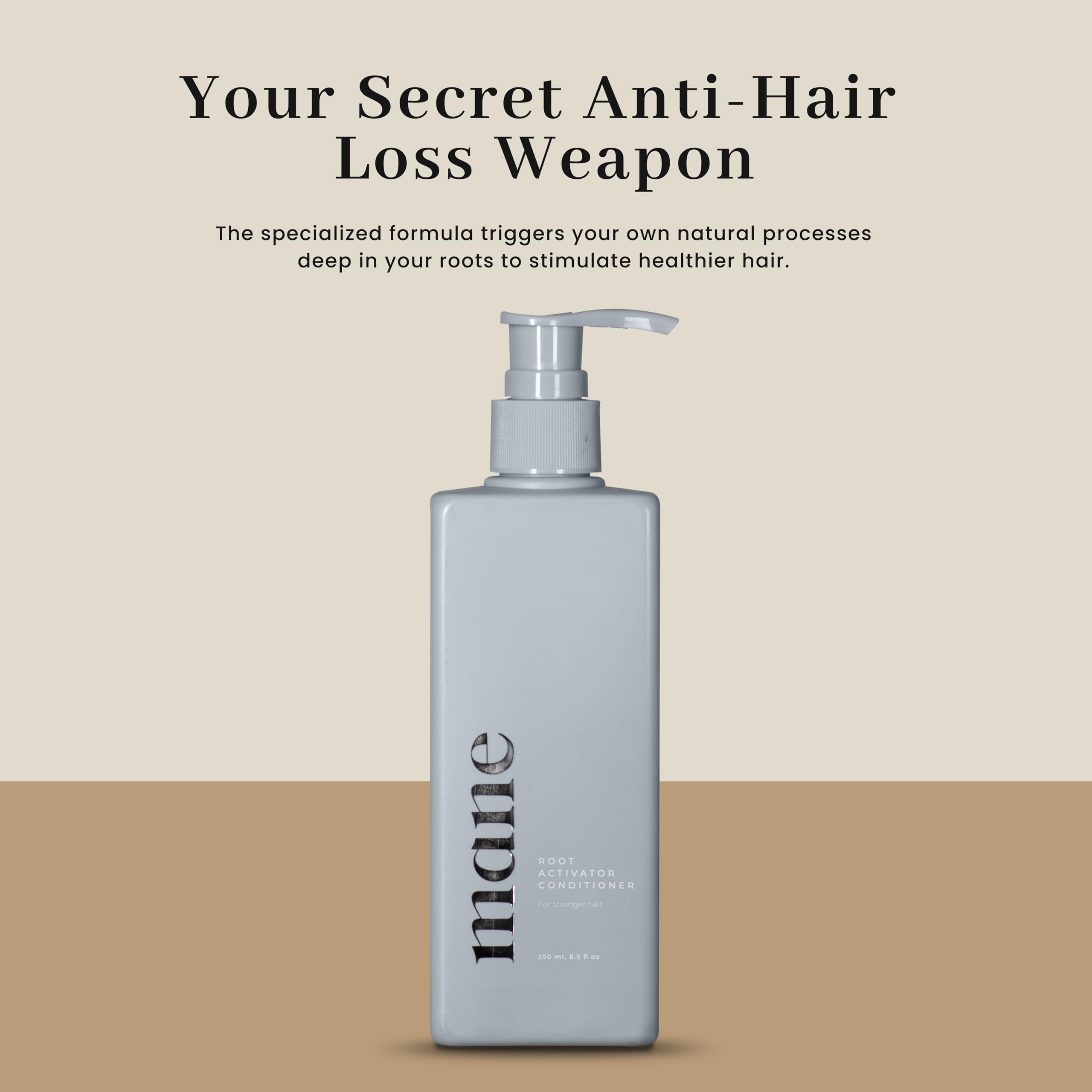 Hair Growth Conditioner for Men (250ml) - Thickening Conditioner for Stronger Follicles, Healthy Roots & Scalp - Volumize, Full & Thicker Hair for Men