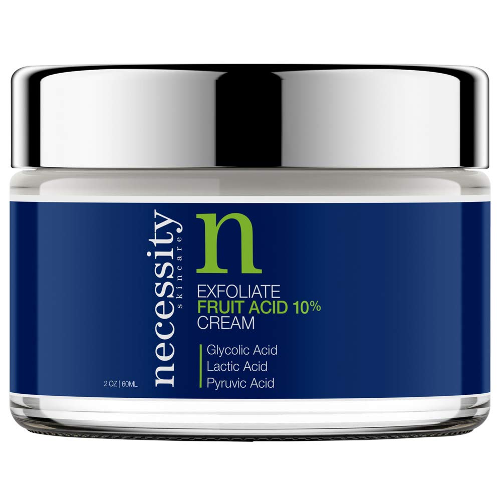 Necessity Skincare Exfoliate Fruit Acid 10% Cream, 2 Fluid Ounce