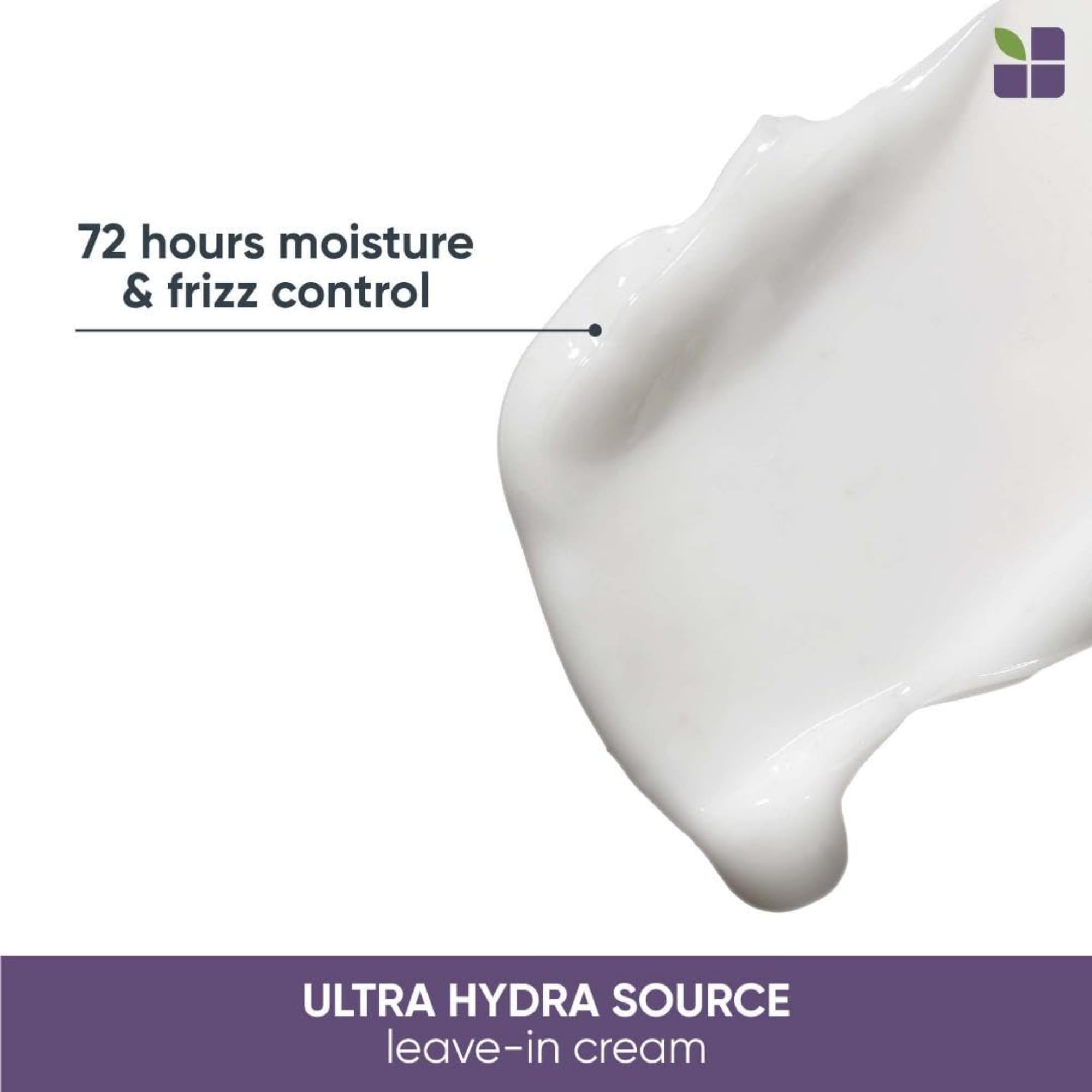 Biolage Ultra Hydra Source Leave-In Cream - Moisturizes & Controls Frizz, For Very Dry, Thick, Coarse Hair, With Micro-dosed with Cupuaçu Butter & Salicylic Acid, 6.5 Fl Oz, Packaging May Vary
