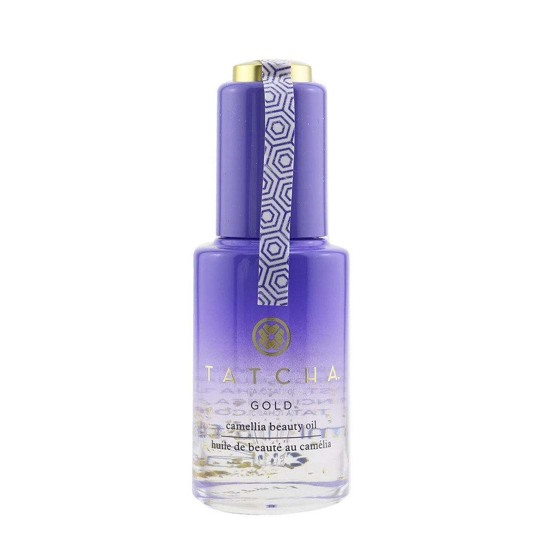 TATCHA Gold Camellia Beauty Oil | Moisturizing Face, Body, and Hair Oil Infused with 23-karat Gold flakes | 30 ml / 1 oz