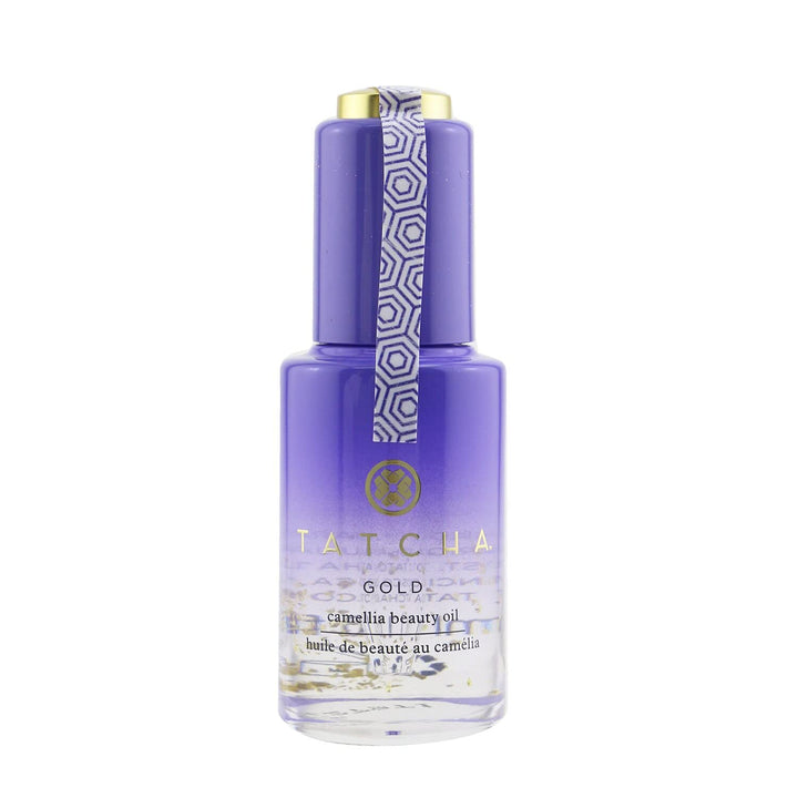 TATCHA Gold Camellia Beauty Oil | Moisturizing Face, Body, and Hair Oil Infused with 23-karat Gold flakes | 30 ml / 1 oz