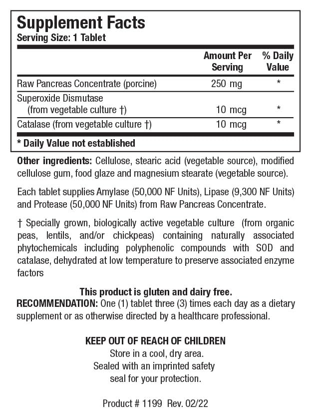 Biotics Research Bio 6 Plus Digestive Support, Supports Pancreatic Function, 50,000 NF Units Amylase, 9,300 NF Units Lipase, 50,000 NF Units Protease, Pancreatic and Digestive Enzymes 90 Tabs