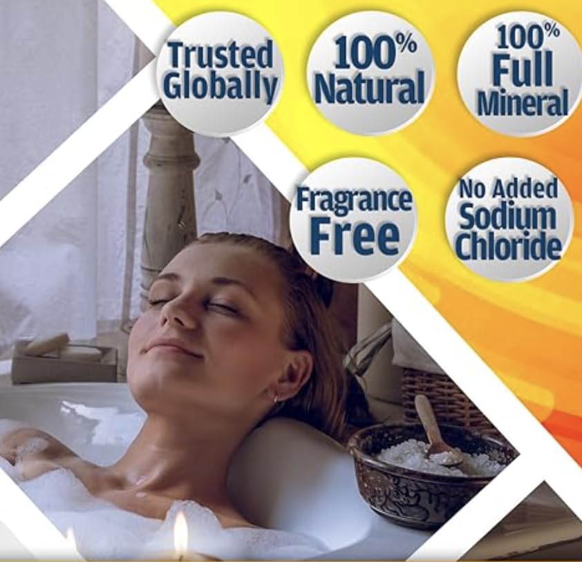 Dead Sea Warehouse-Amazing Minerals Dead Sea Bath Salts,100% Full Mineral Therapeutic Bath Salts, Detoxifying & Moisturizing, Exfoliating for Dry Skin, Unscented(5 lbs)