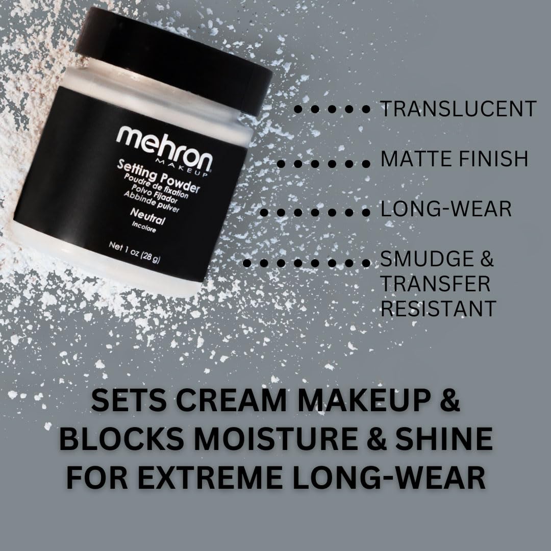 Mehron Neutral Setting Powder - 1 Oz. Shaker Jar