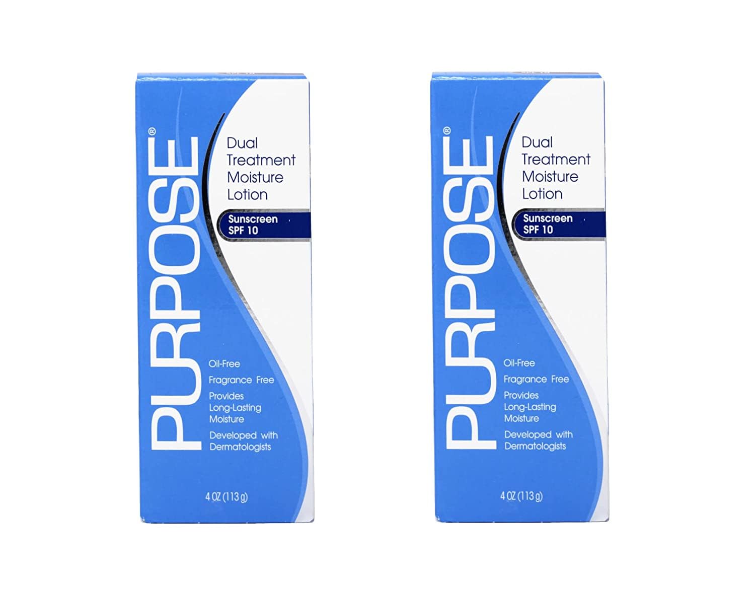PURPOSE Dual Treatment Moisturizer, SPF 10 4 oz (Pack of 2)