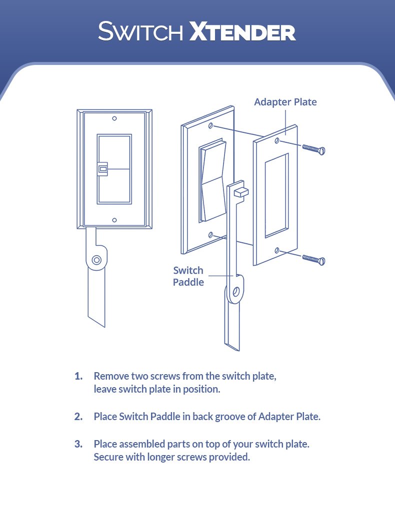 Decora Light Switch Extender for Children - 2 Pack