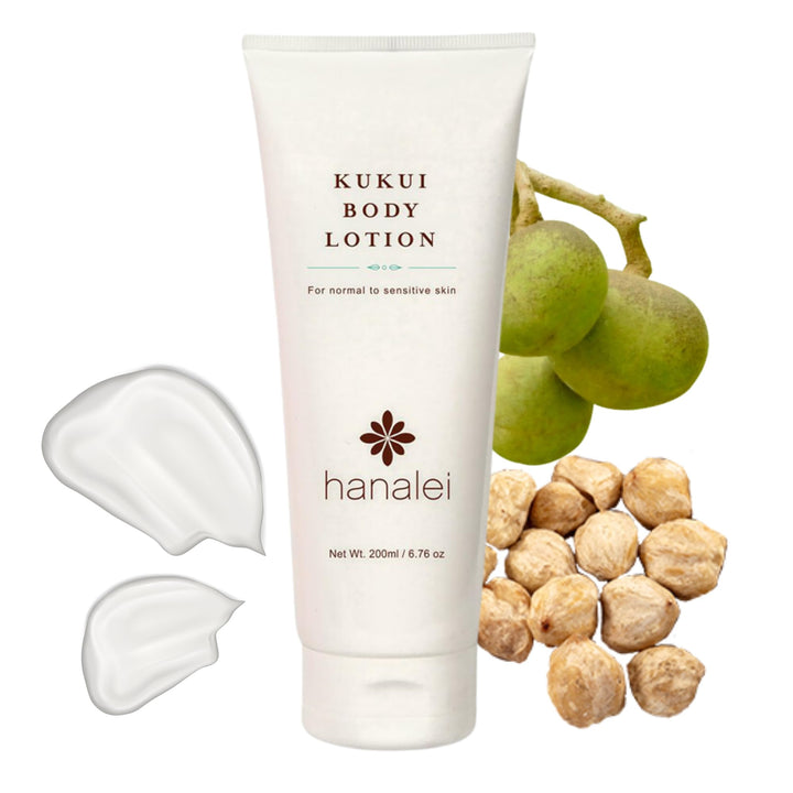 Cruelty-Free and Paraben-Free Kukui Body Lotion by Hanalei ââ‚¬â€œ Dye-Free Moisturizer with Kukui Nut Oil, Shea Butter, and Jojoba Oil ââ‚¬â€œ Made in USA ââ‚¬â€œ Full Size (200 ml)