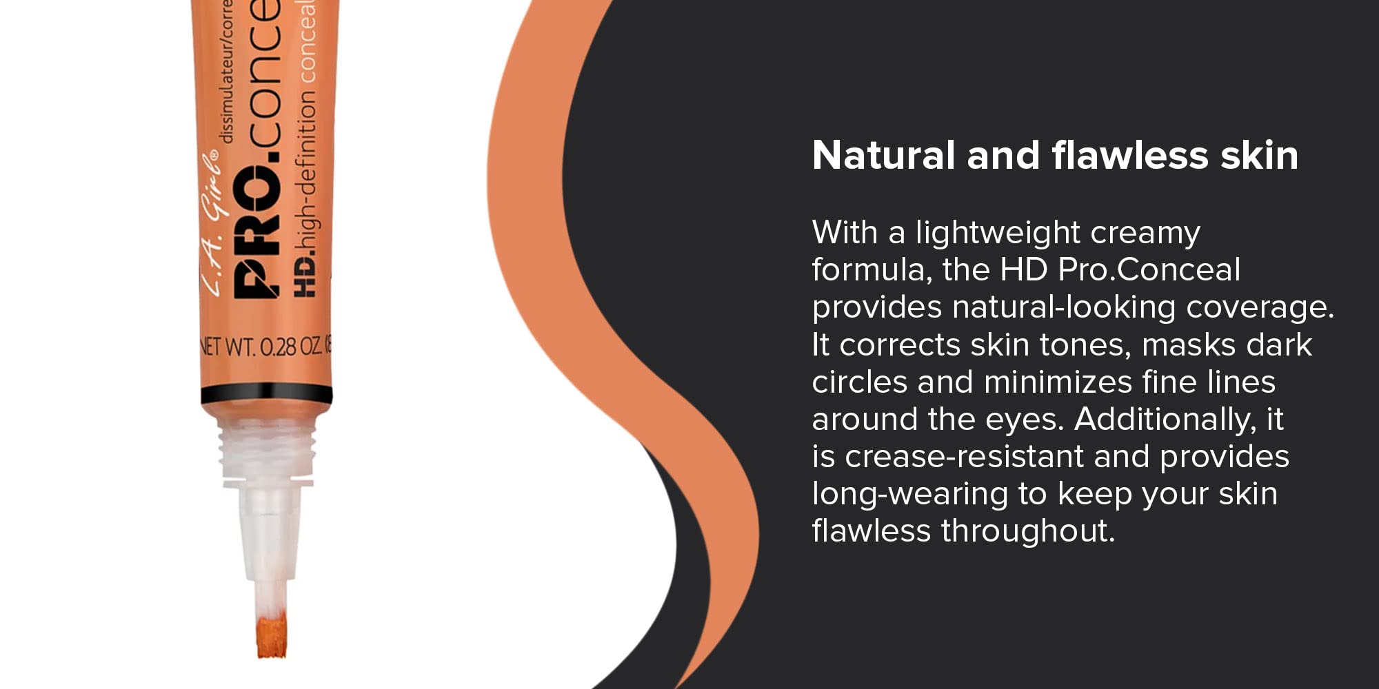 L.A. Girl Pro Conceal HD Concealer,0.28 Ounce (Orange Corrector)