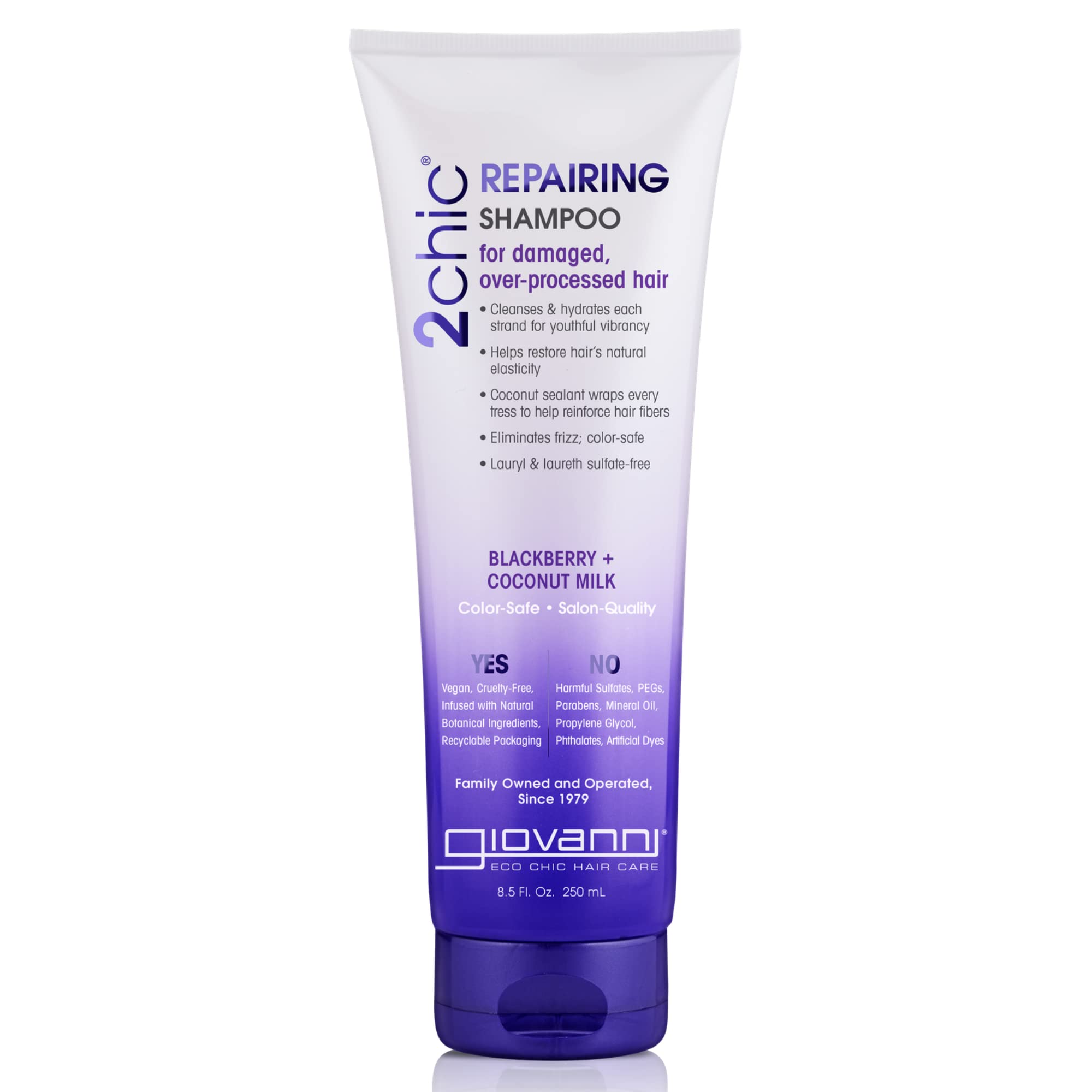2Chic Blackberry & Coconut Milk Repair Shampoo, 8.5 Oz by Giovanni Cosmetics
