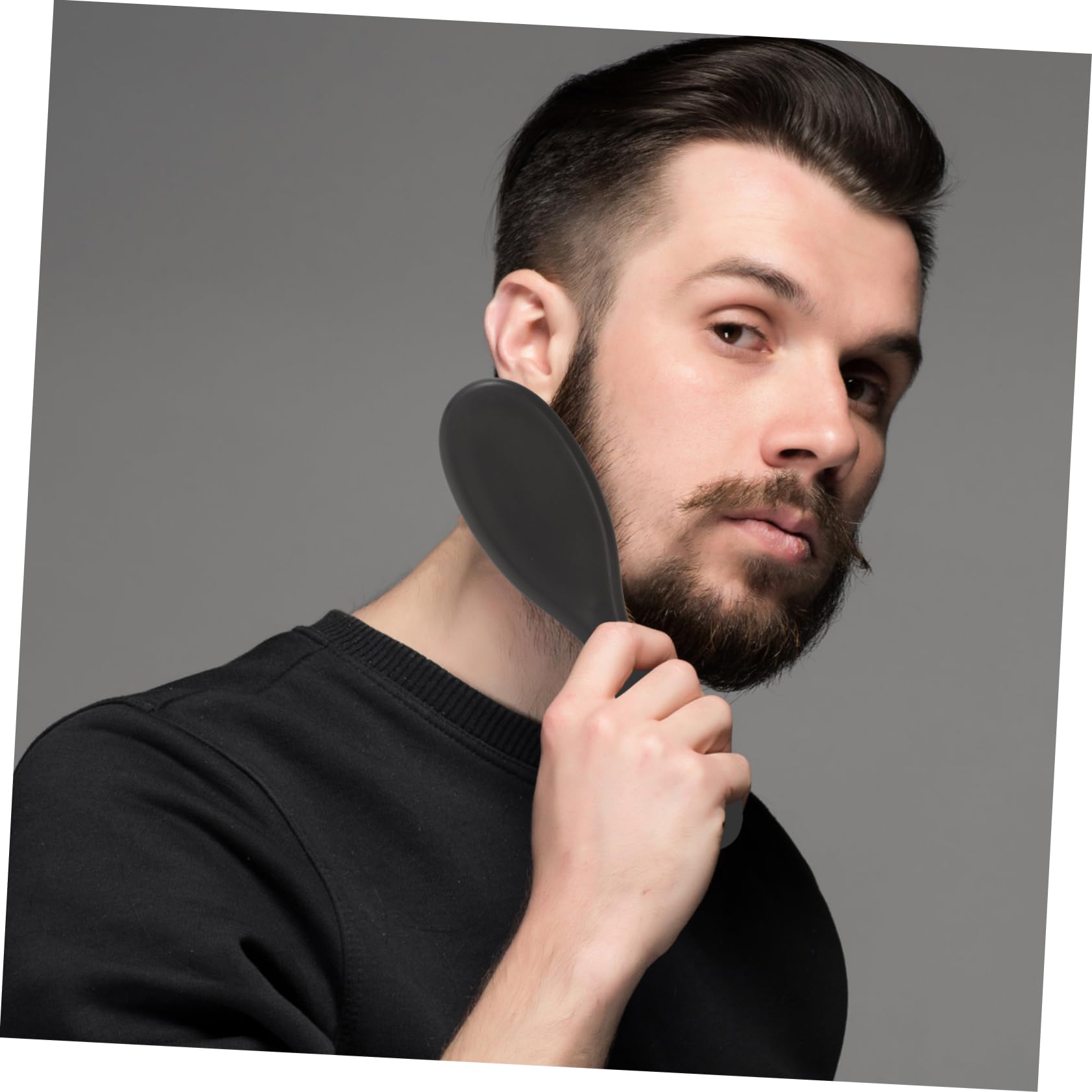 Mikinona 4pcs Beard Brush Cleaning Brush Tools Beard Shaving Brush Beard Care Brush Neck Duster Brush Barber Shop Brush Tool Bristle Brush Face Brush Wood Hair Dust Brush Man