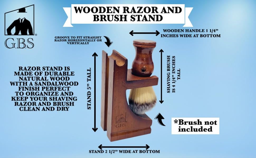 GBS Brush and Razor stands (Wood Brush and Razor)