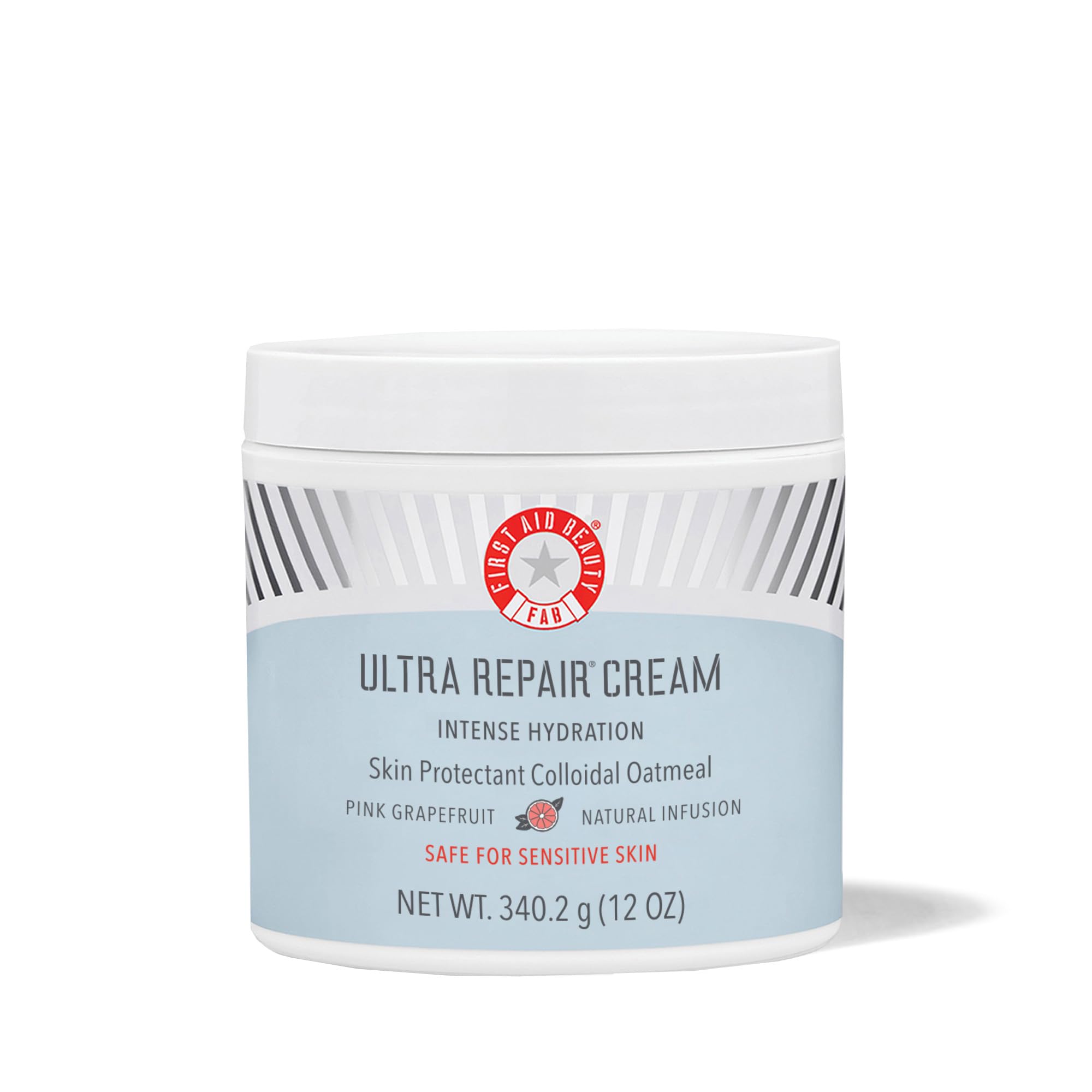 First Aid Beauty - Ultra Repair Cream, Intense Hydration Whipped Colloidal Oatmeal, Strengthens Skin Barrier in 7 Days & Helps Relieve Eczema, Luxury Face & Body Moisturizer, Grapefruit Scent, 12 oz