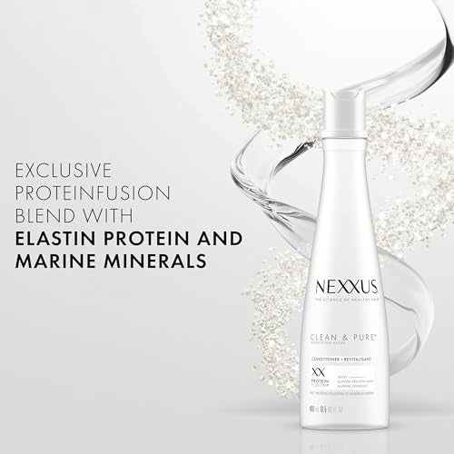 Nexxus Clean and Pure Conditioner With ProteinFusion, Nourished Hair Care, Silicone, Dye, and Paraben Free 13.5 oz