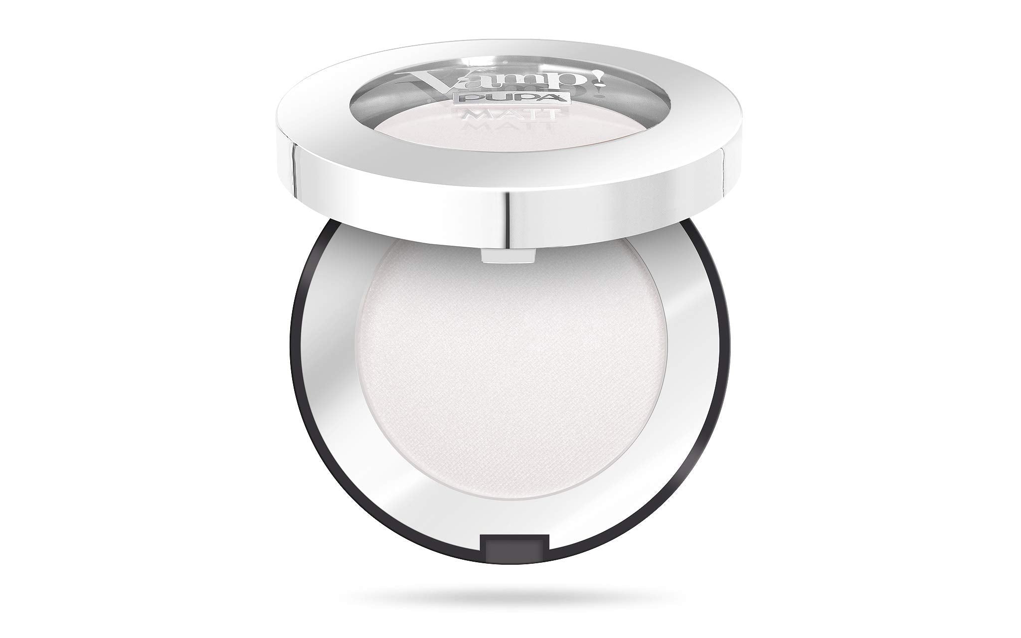 PUPA Milano Vamp! Matt Compact Eyeshadow - Extreme Matte Finish - Silky Velvet Formula Applies Easily - Creamy Texture Ensure Powders Blend Seamlessly - Lasts All Day - 010 White Chalk - 0.088 Oz