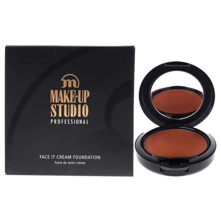 Make-Up Studio Professional Make-Up Face It Cream Foundation - Water-Resistant - Offers Both Light And Full Coverage - Long-Lasting Result - Highly Pigmented Satin Finish - Extra Dark - 0.27 Oz