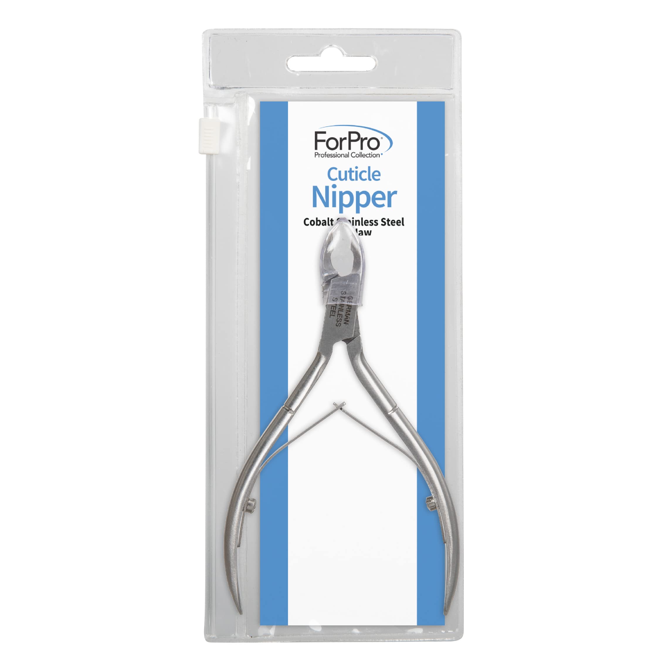 ForPro Professional Collection Cobalt Cuticle Nipper, Stainless Steel Cuticle Nipper for Trimming Cuticles and Hangnails, ¼ Jaw
