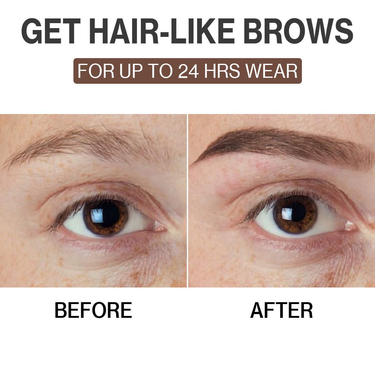 iMethod Eyebrow Pen - Upgrade Eyebrow TattooPen, Eyebrow Makeup, Long Lasting, Waterproof and Smudge-proof, Black Brown