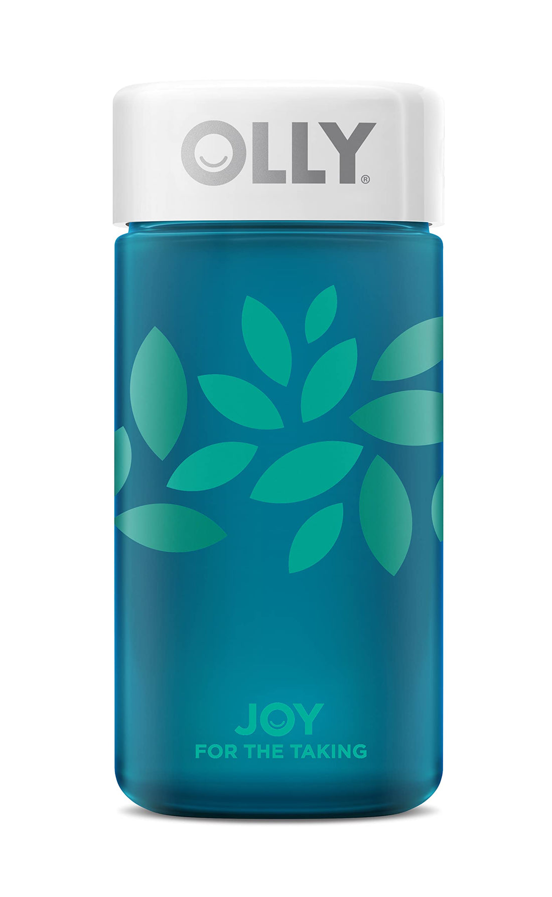 OLLY Joy Jar Gift, Easy Refillable Glass Bottle Vitamin Container, Holds Up to 120 Vitamin Gummies, Limited Edition 2022