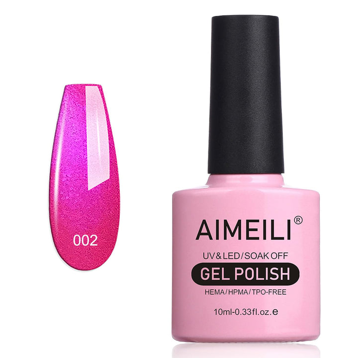 AIMEILI Shellac Soak Off UV LED Gel Nail Polish - Tutti Fruiti (002) 10 ml