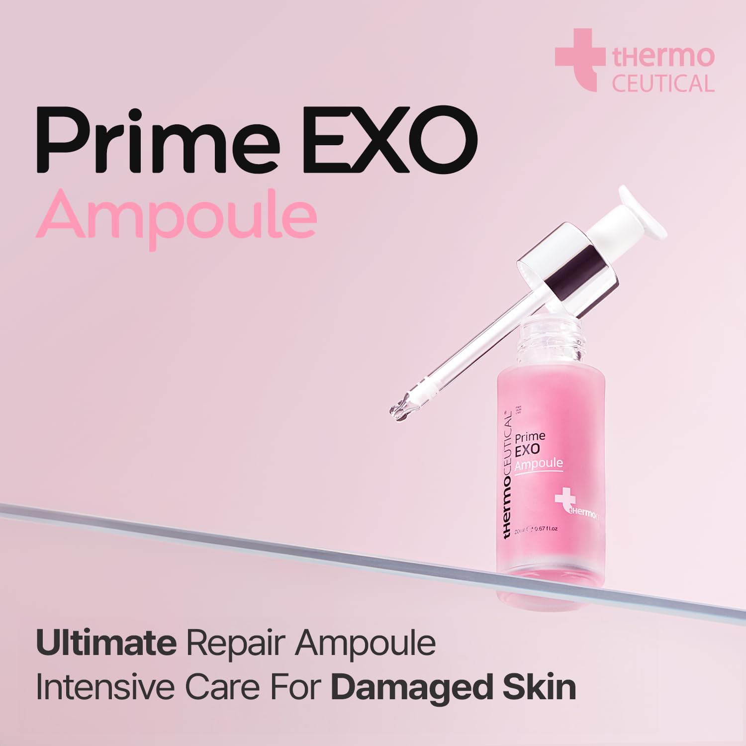 tHermoCEUTICAL Prime EXO Ampoule - Intensive Repair Ampoule for Damaged Skin, Antioxidant, Skin Tone with Niacinamide, Long-Lasting Moisture, 0.67 fl.oz