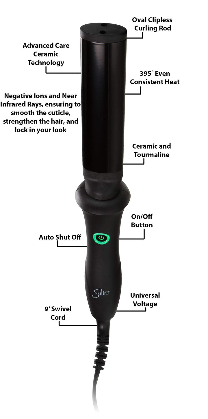 Sultra The Bombshell Oval Rod Curling Iron 3 piece