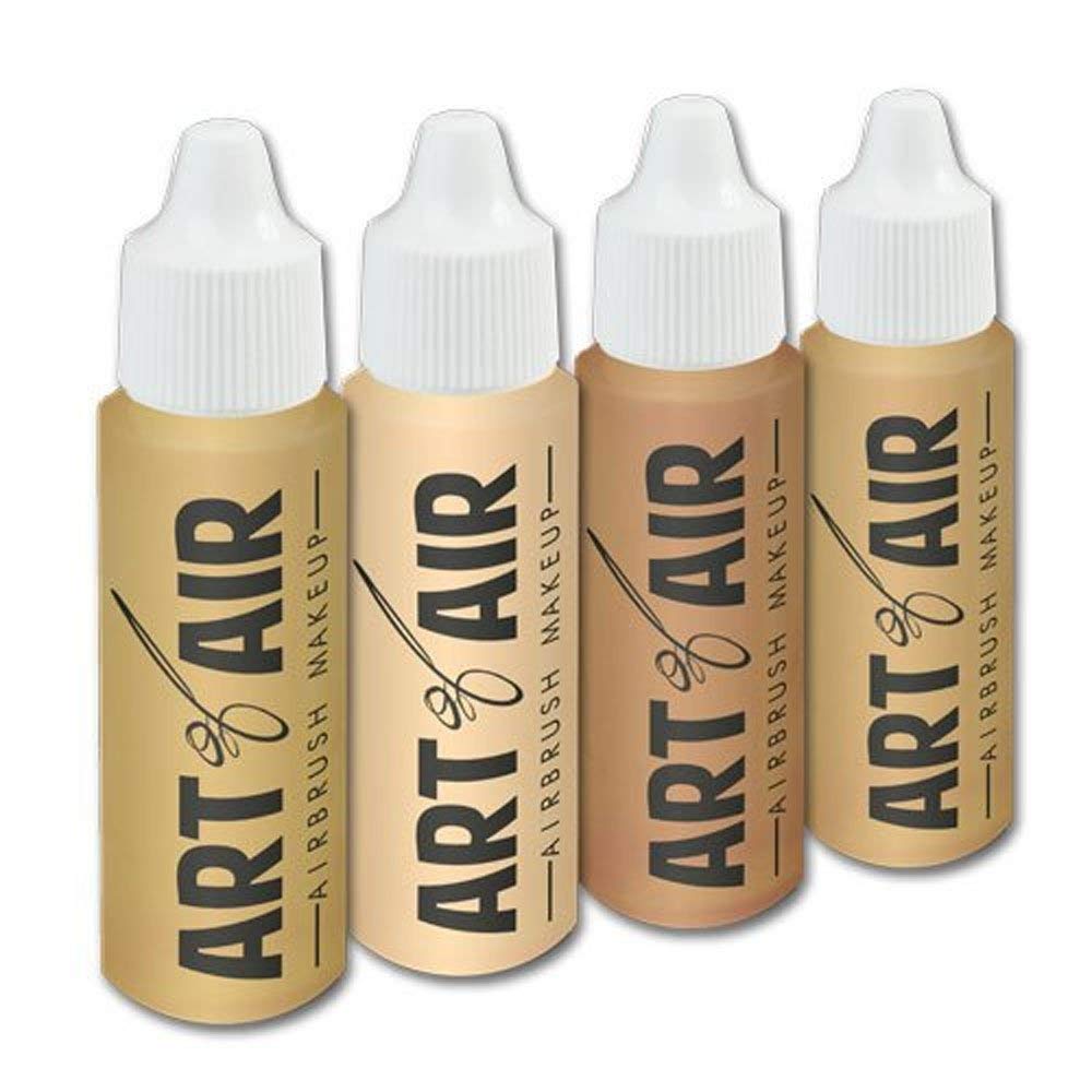 Art Of Air 4pc Fair Complexion Professional Airbrush Cosmetic Makeup Set 1/2 Oz Bottles