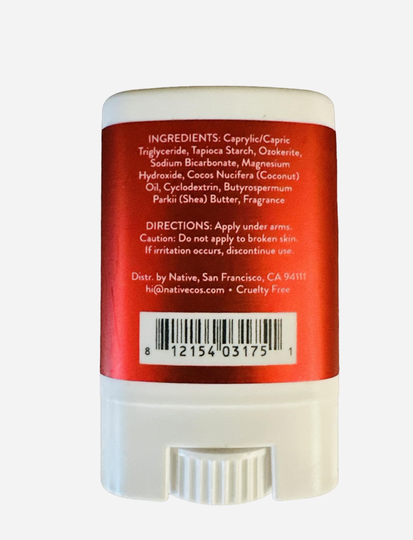 Native Candy Cane Mini Deodorant - 0.35oz