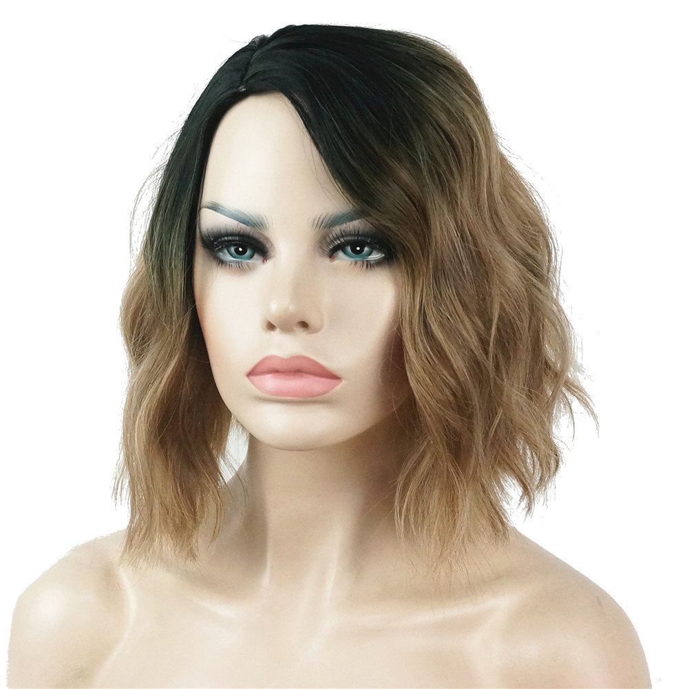 Aimole Short Wavy Heat Resistant Wig Bob Cuts Hairstyle...