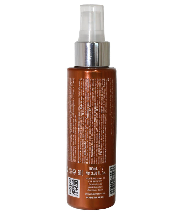 abril et nature - Keratin Professional Hair Serum - Ultra Fast Keratin Hair Concentrate - Repairs and Regenerates Hair Fiber - Split End Sealer - Adds Shine and Softness - 100 ml