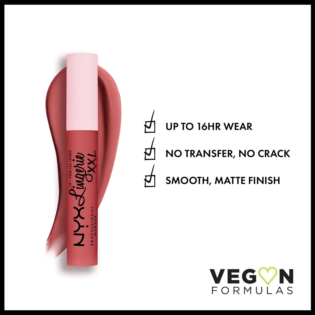 NYX PROFESSIONAL MAKEUP Lip Lingerie XXL Matte Liquid Lipstick - Xxpose Me (Peach Pink)