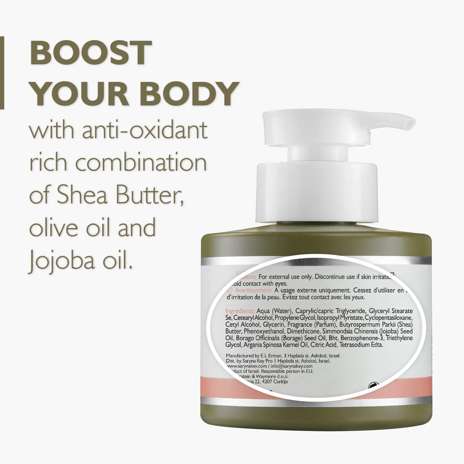 Saryna Key Body Lotion for Dry Skin and Normal Skin - With Pure African Shea Butter, Olive Oil, Jojoba Oil - Lotion for Women - Moisturizing Natural Shea Cream - Moisture Lotion (Rose)