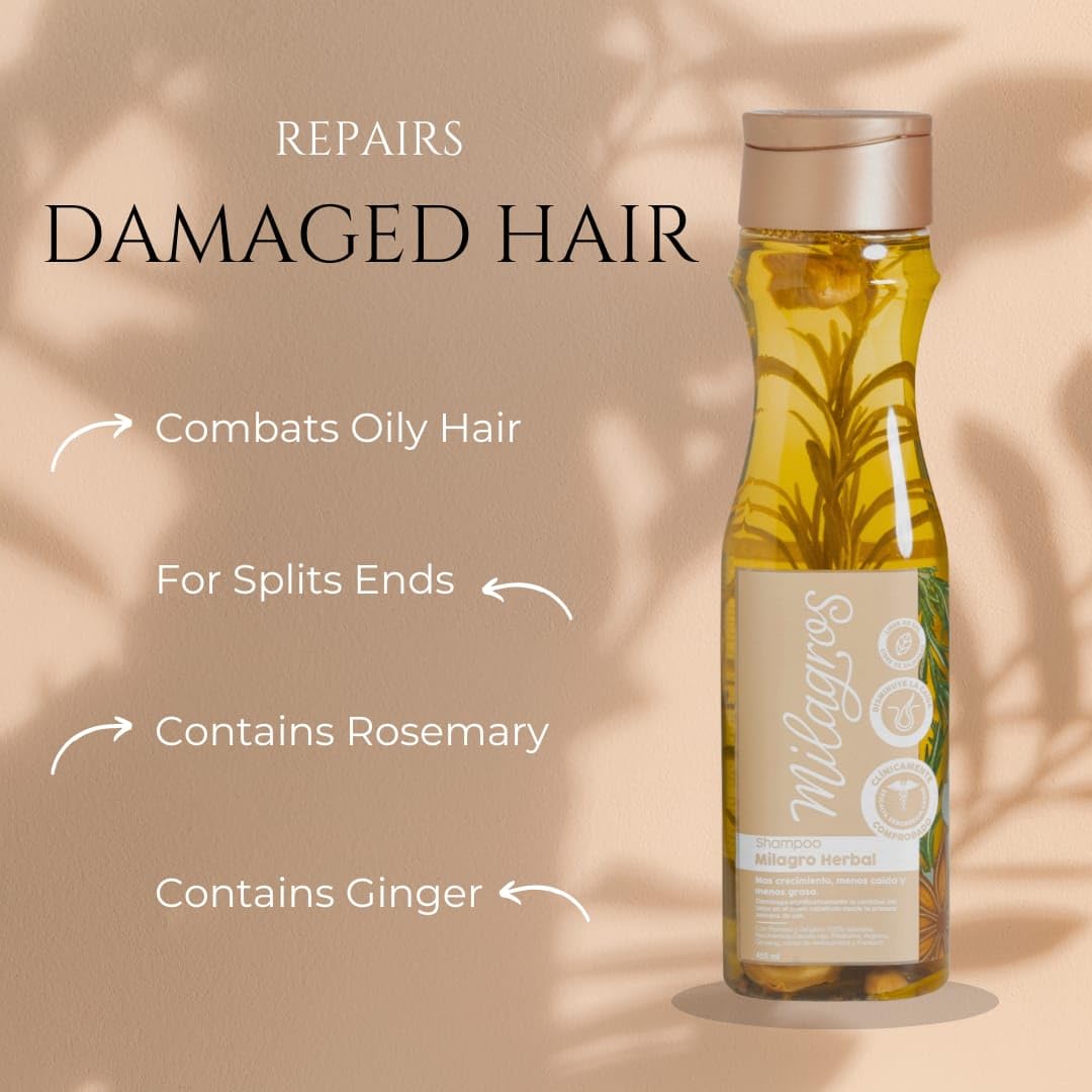 Generic Herbal Hair Shampoo Restores, Strengthens, Hydrates & Revitalizes Naturally Infused with Rosemary Extract, 15 Fl Oz