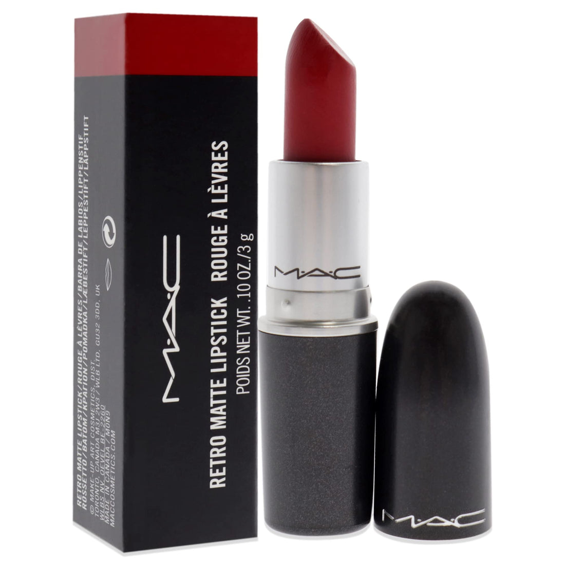 M.A.C Retro Matte Lipstick Ruby Woo Nib - 3 Grams