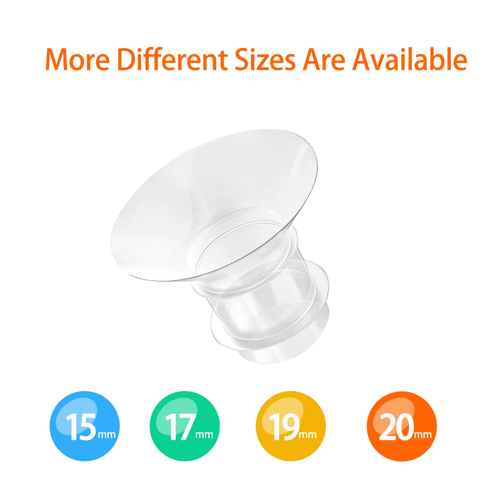 Loveishere 15mm Flange Inserts Compatible with Medela/TSRETE/Momcozy S9 S10 S12 Wearable Cups & Spectra S1 S2, 24mm Breast Pump Shields Reduce Nipple Tunnel Down to 15mm, 2pcs