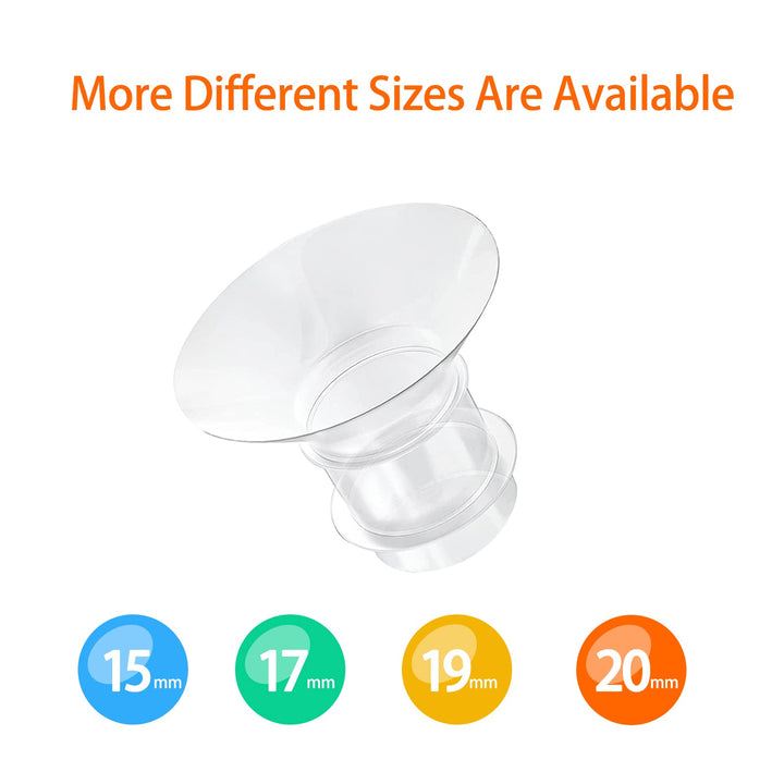 Loveishere 15mm Flange Inserts Compatible with Medela/TSRETE/Momcozy S9 S10 S12 Wearable Cups & Spectra S1 S2, 24mm Breast Pump Shields Reduce Nipple Tunnel Down to 15mm, 2pcs